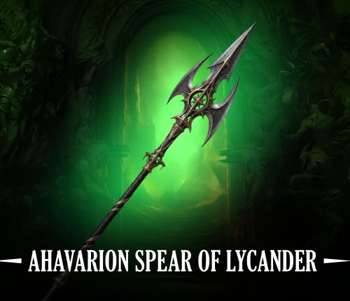 AHAVARION SPEAR OF LYCANDER MYTHIC UNIQUE